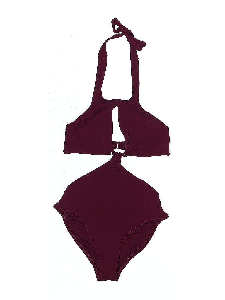 Click to view more detailed imagery on our partner's website Pre-owned Robin Piccone Two Piece Swimsuit In Burgundy