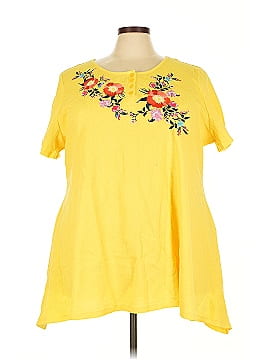 Woman Within Short Sleeve Blouse