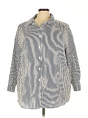 Roaman's 3/4 Sleeve Button Down Shirt