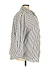 Roaman's Stripes Silver 3/4 Sleeve Button-Down Shirt Size 30 (3X) - photo 3