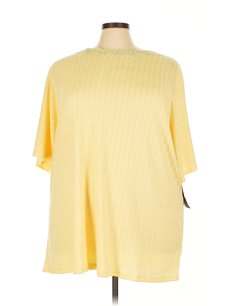 Roaman's Yellow Short Sleeve Top Size 26 - 28 - photo 1