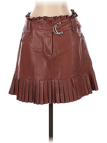 Zara Faux Leather Skirt (view 1)