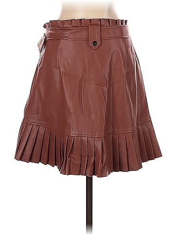Zara Faux Leather Skirt (view 2)