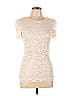 Moda International Ivory Short Sleeve Top Size M - photo 1