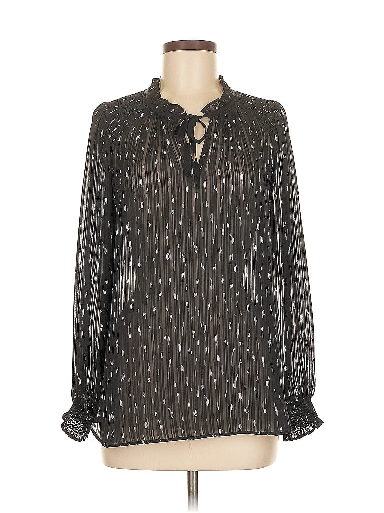 Click to view more detailed imagery on our partner's website Pre-owned Petite Sophisticate Long Sleeve Blouse In Black