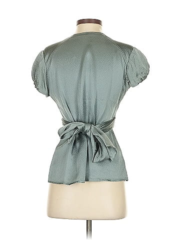 BCBGMAXAZRIA Short Sleeve Silk Top (view 2)