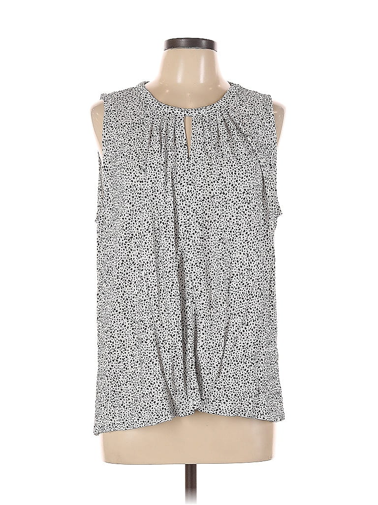 Pre-owned H&m Sleeveless Blouse In Silver