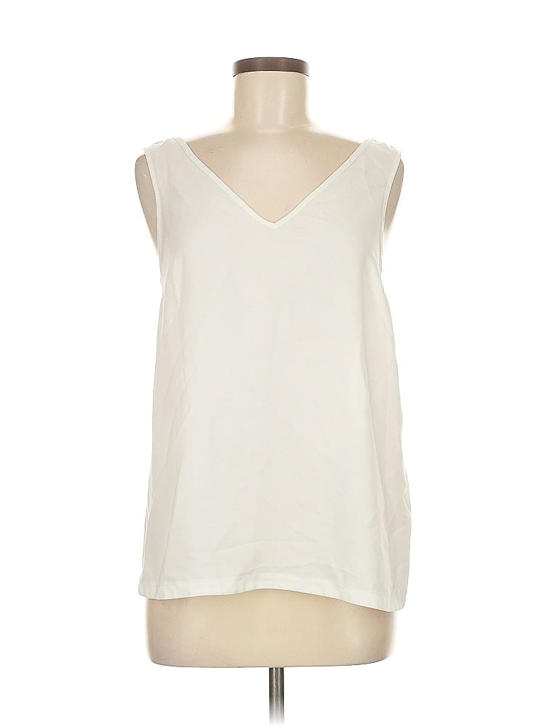 Pre-owned Asos Design Sleeveless T-shirt In White