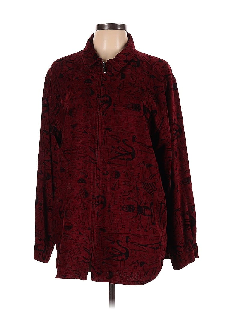 Chico's Design Burgundy Jacket Size XL (3) - photo 1