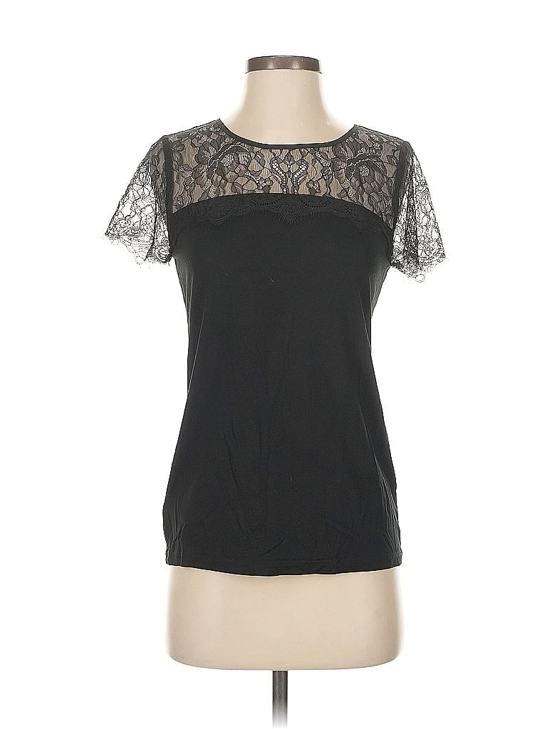 Pre-owned Ann Taylor Short Sleeve T-shirt In Black