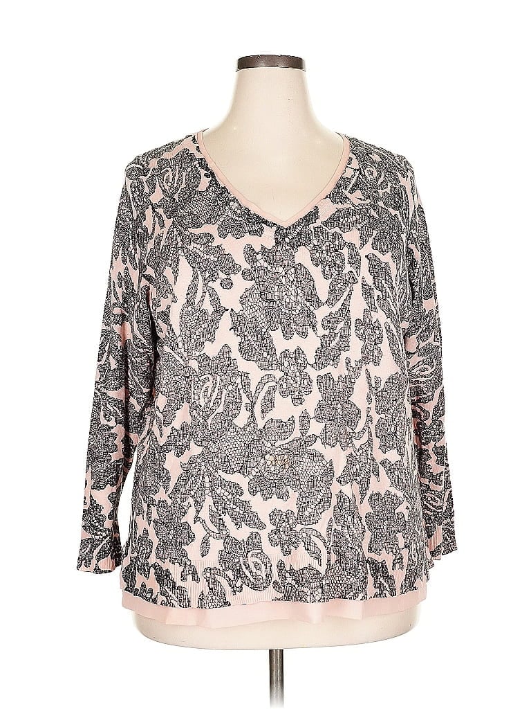 LANE BRYANT Pre-owned 3/4 Sleeve Blouse In Gray