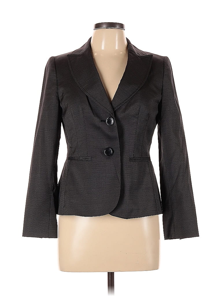 Pre-owned Ann Taylor Blazer Jacket In Gray