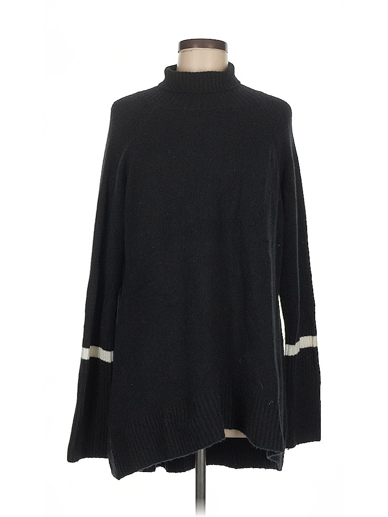 Pre-owned Halogen Turtleneck Sweater In Black