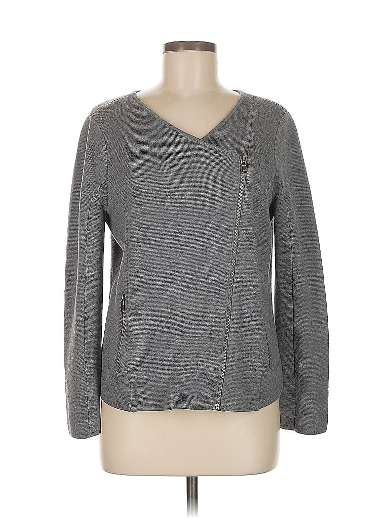 Pre-owned Ann Taylor Loft Jacket In Gray