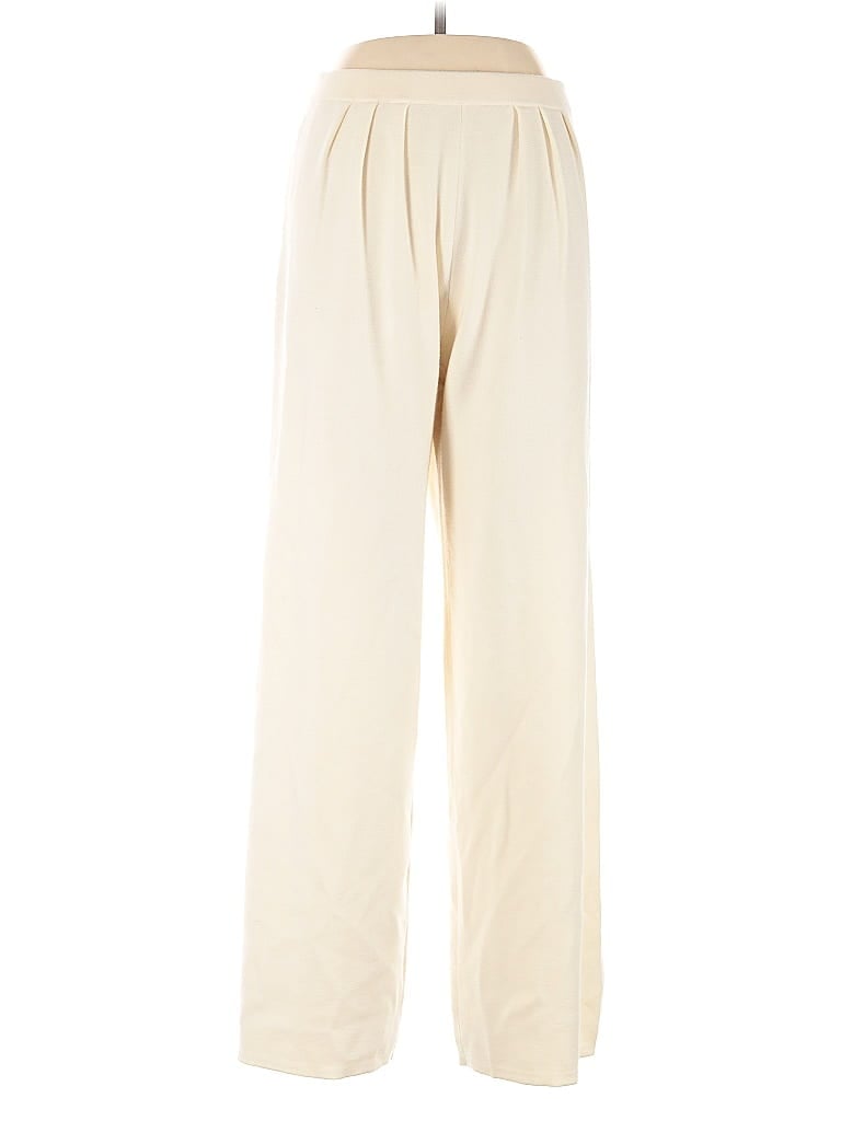 LA MAILLE SEZANE Paris 100% Wool Solid Ivory Wool Pants Size L - photo 1
