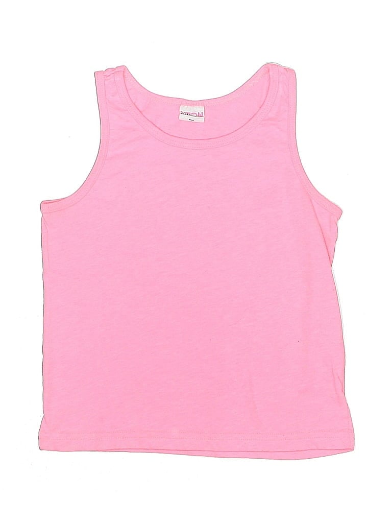 Pre-owned American Apparel Kids' Sleeveless T-shirt In Pink