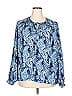 Joie 100% Polyester Blue Long Sleeve Blouse Size XXL - photo 1