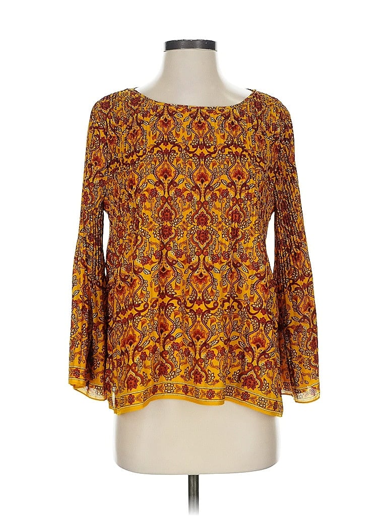 Pre-owned Max Studio 3/4 Sleeve Blouse In Yellow