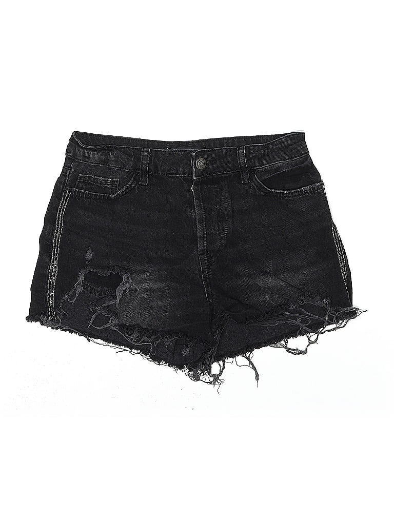 Pre-owned Zara Denim Shorts In Black