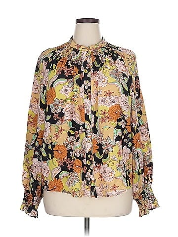 Johnny Was Long Sleeve Silk Top (view 1)