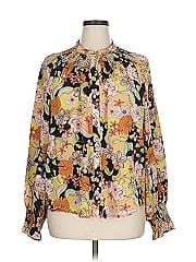 Johnny Was Long Sleeve Silk Top