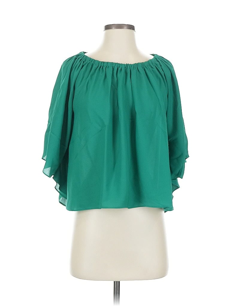 Krisa 3/4 Sleeve Blouse In Green