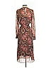 Tommy Hilfiger 100% Polyester Paisley Brown Cocktail Dress Size 2 - photo 2