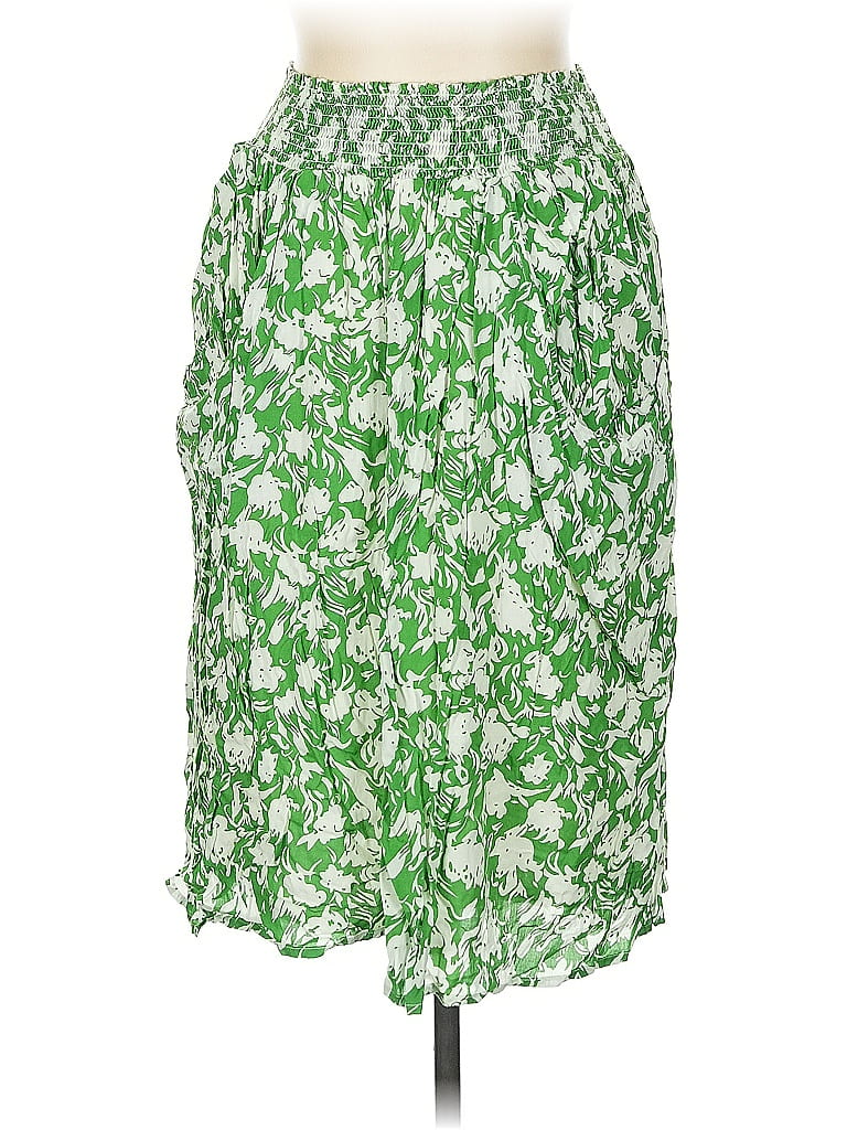 Porridge 100% Rayon Print Green Casual Skirt Size L - photo 1