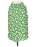Porridge 100% Rayon Print Green Casual Skirt Size L - photo 2