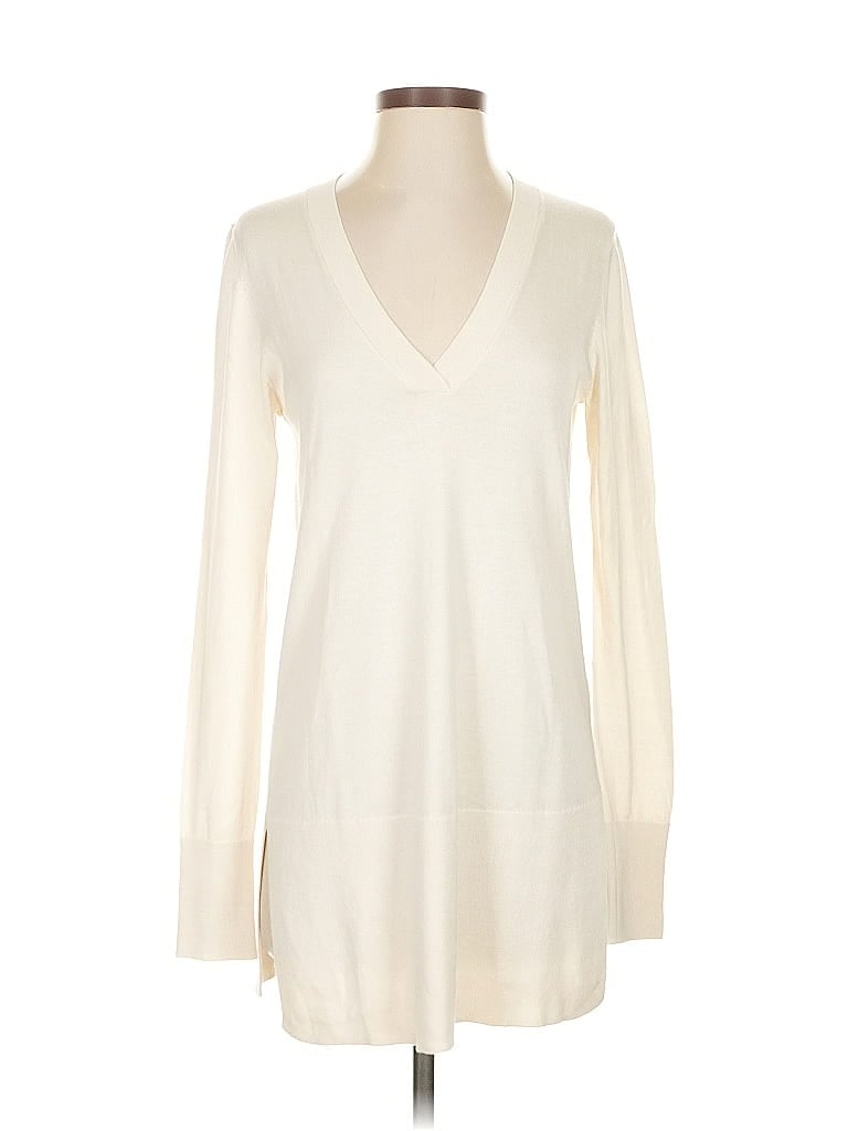 Pre-owned Ann Taylor Pullover Sweater In White