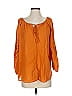Massimo Dutti Orange 3/4 Sleeve Blouse Size S - photo 1