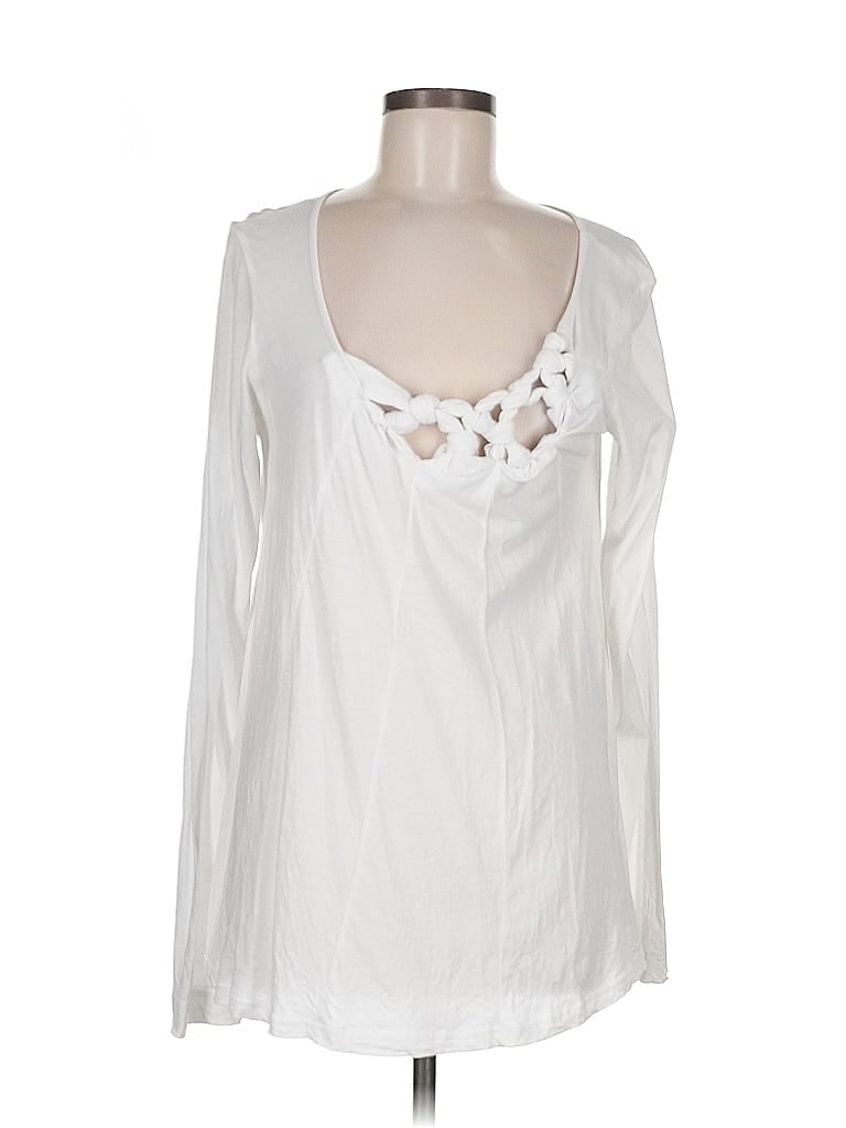 Pre-owned Unbranded Long Sleeve T-shirt In White