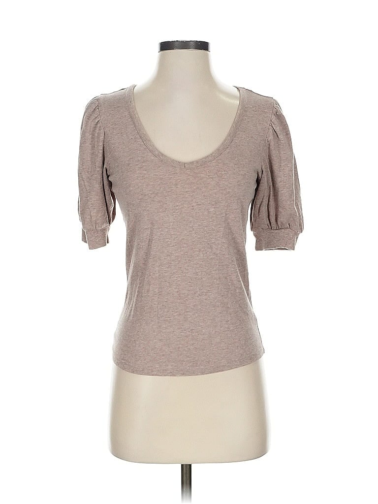 Click to view more detailed imagery on our partner's website Pre-owned Gentle Fawn Short Sleeve Top Brown Sweetheart Neckline Tops
