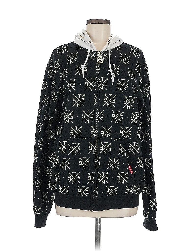 Pre-owned Assorted Brands Pullover Hoodie In Black