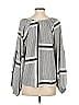 AaKaa 100% Polyester Gray Long Sleeve Blouse Size S - photo 2