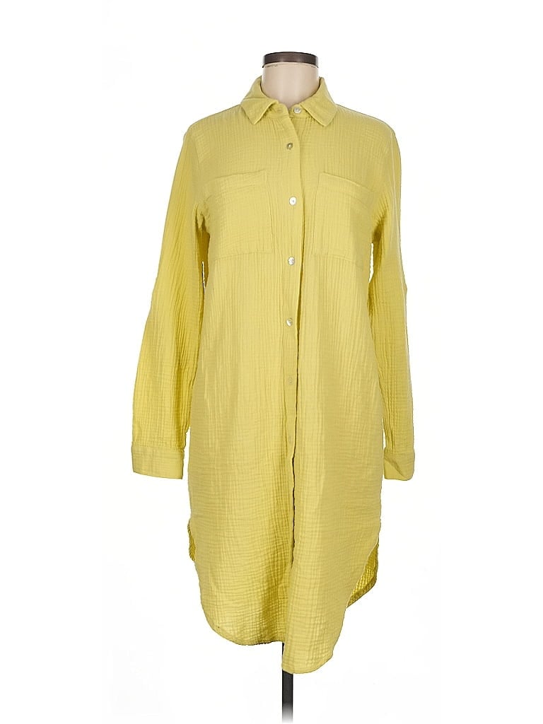 Click to view more detailed imagery on our partner's website Pre-owned Magaschoni Long Sleeve Button Down Shirt In Yellow