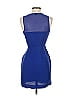 Armani Exchange 100% Silk Solid Blue Cocktail Dress Size 0 - photo 2