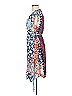 Porridge 100% Rayon Print Blue Cocktail Dress Size M - photo 4