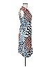 Porridge 100% Rayon Print Blue Cocktail Dress Size M - photo 3