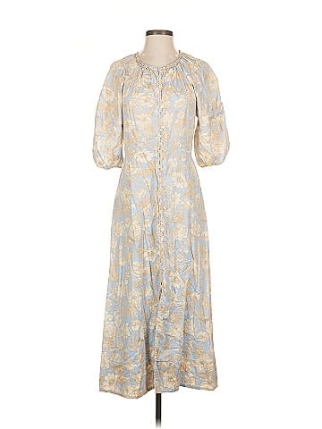 Rebecca Taylor Short Sleeve Satin Leaf Dress (view 1)