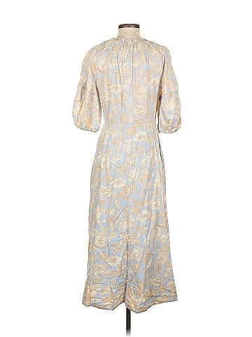 Rebecca Taylor Short Sleeve Satin Leaf Dress (view 2)