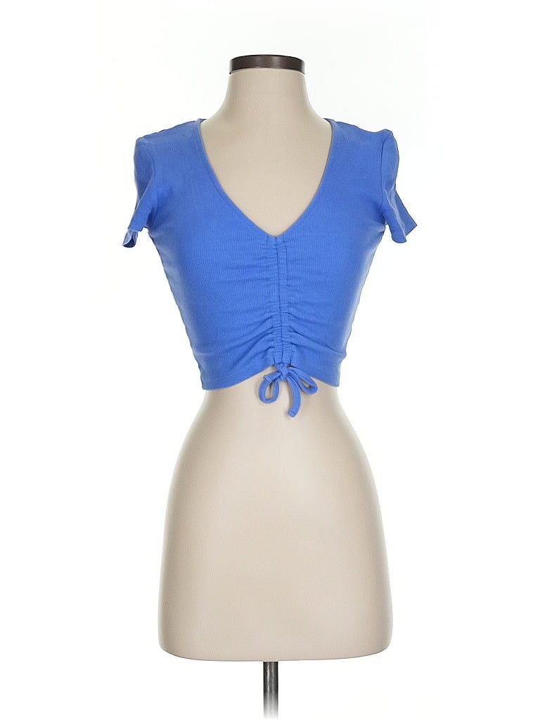 Pre-owned Zara Tank Top Blue Sweetheart Neckline Tops