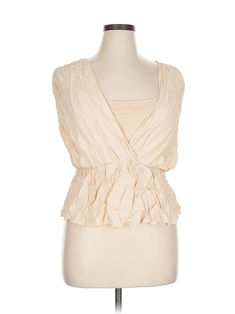 Pre-owned Hd In Paris Sleeveless Blouse In White