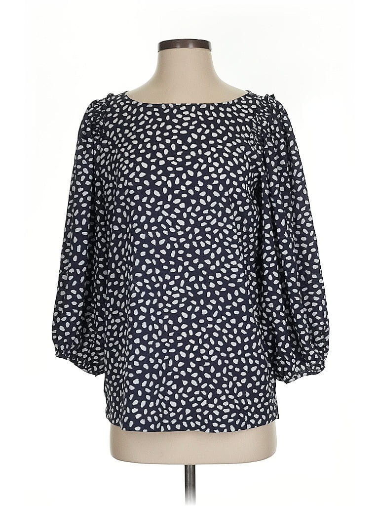 Pre-owned Ann Taylor 3/4 Sleeve Blouse In Blue