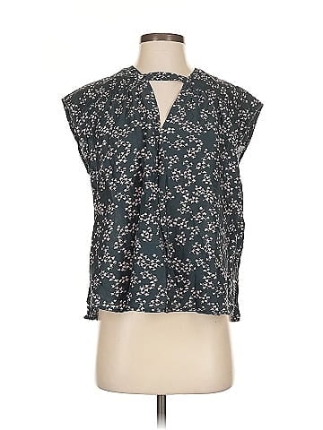 Current/Elliott The Short Sleeve Sky Blouse (view 1)