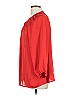 MICHAEL Michael Kors 100% Polyester Solid Red 3/4 Sleeve Blouse Size L - photo 5