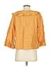 bryn WALKER 100% Linen Orange Tan 3/4 Sleeve Blouse Size S - photo 2