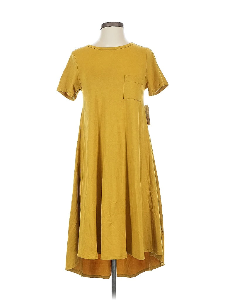 Pre-owned Lularoe Casual Dress In Yellow