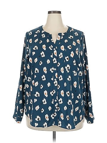 Skies Are Blue Long Sleeve Blouse (view 1)