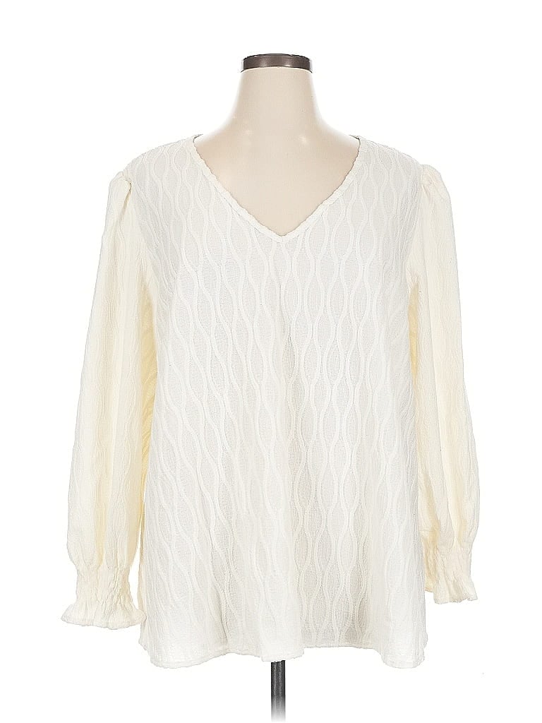 BLOOMCHIC Pre-owned Long Sleeve Blouse In White